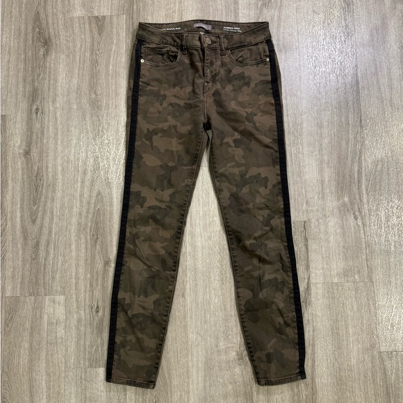 DL1961 Skinny Jeans Women Size 27 Army Green Camo Florence Ankle Mid Rise - Picture 2 of 13